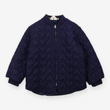 Coat navy heart embossed bomber