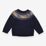 Navy Dinosaur Knit Sweater