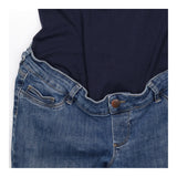 Mid Blue Wash Over Bump Stretch Denim Slim Leg Mat