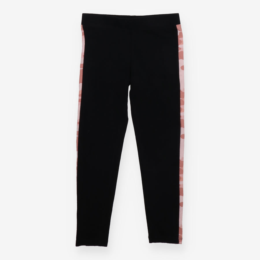Black Leggings with Pink Camo Stripe