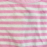 Pink/Blue stripe flowers summer dress