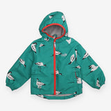 Raincoat unlined Green with Oyster Catcher