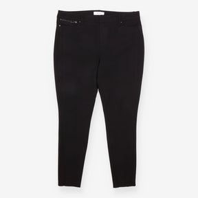 Reiss Trousers Black Zip Detail Skinny Tailored