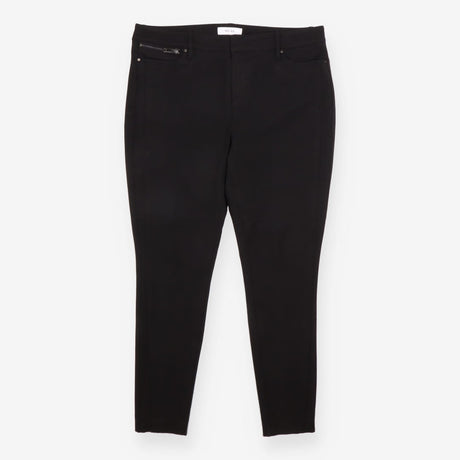 Reiss Trousers Black Zip Detail Skinny Tailored