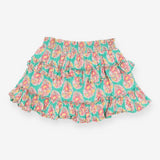 Skort green tiered with pink tree