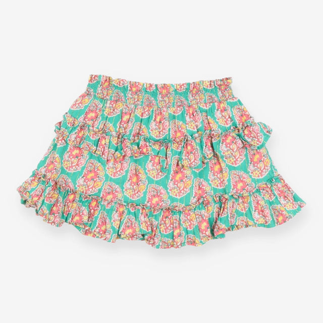 Skort green tiered with pink tree