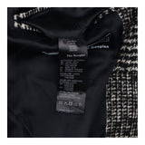 Checked Coat Wool Blend Longline Tailored Single B