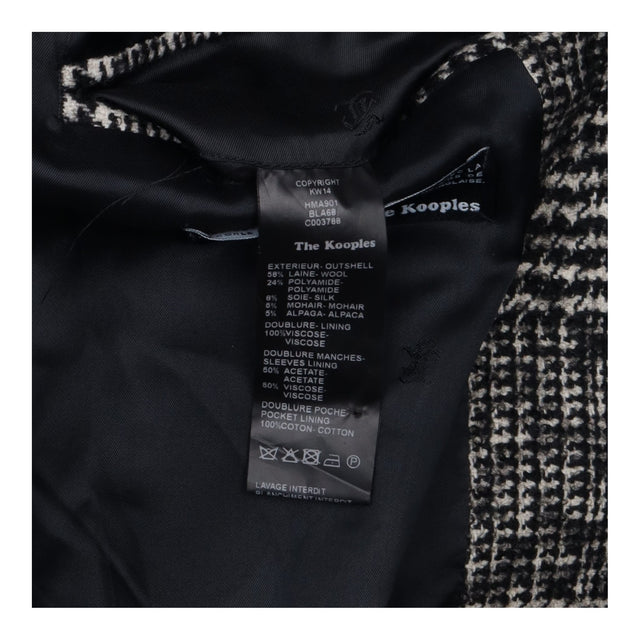 Checked Coat Wool Blend Longline Tailored Single B