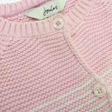 Cardigan knit pink stripe
