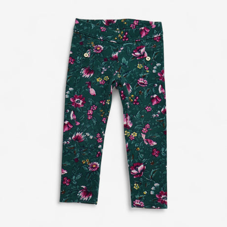 Leggings Janie and Jack Green Floral with Gold But