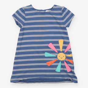 Dress Jersey Blue Stripe with Rainbow Sun