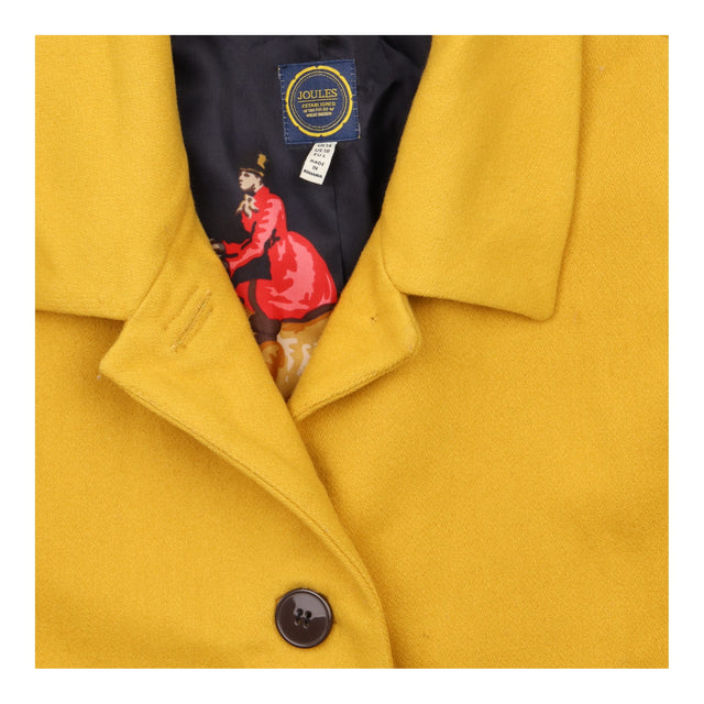 Coat Mustard Yellow Wool Blend Cocoon Three Quarte