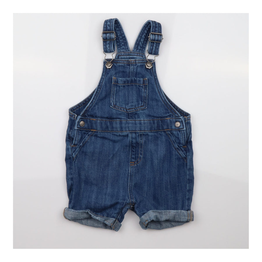 Dungaree Shortie Denim with Buckles