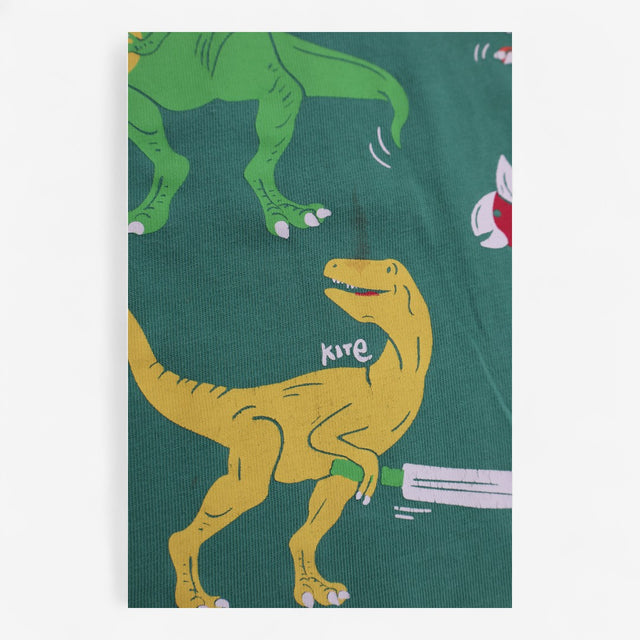 T-shirt Green Dinosaur Tennis Match