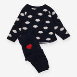 Navy Outfit with Clouds