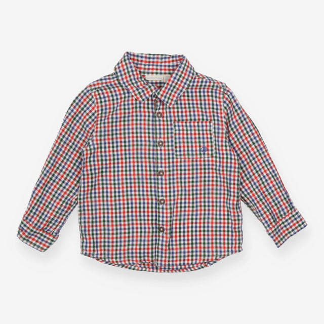 Shirt Woven Red, Blue and Green Check