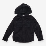 Hooded shirt cord dark grey 