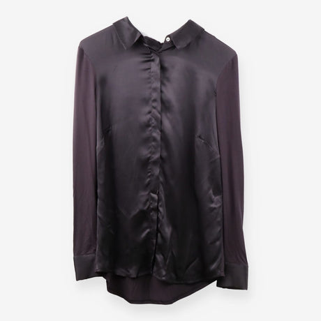 Mint Velvet Silk Front Shirt Ladies Smart Casual W