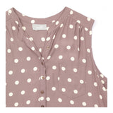Wallis Sleeveless Blouse Polka Dot Collarless