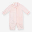Sleepsuit Woven Collared Pink Stripe