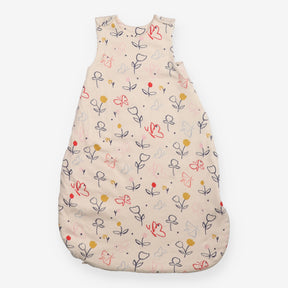Sleeping bag cream butterflies flowers 1.5