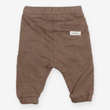 Joggers brown ribbed pockets
