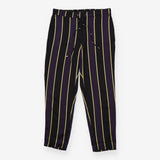 Black Purple Gold Stripe Trousers smart