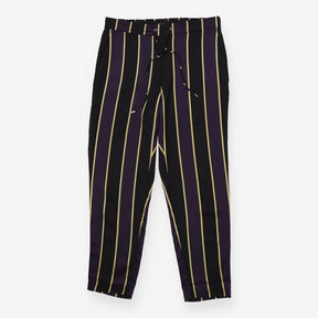 Black Purple Gold Stripe Trousers smart