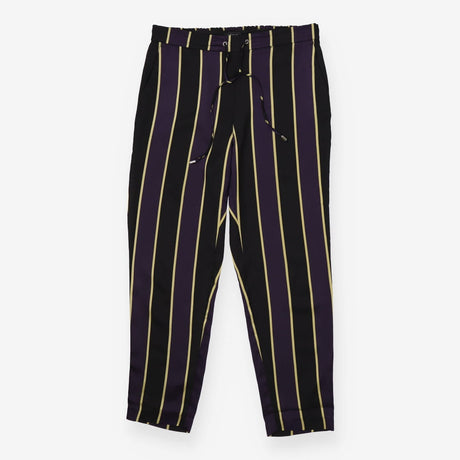 Black Purple Gold Stripe Trousers smart