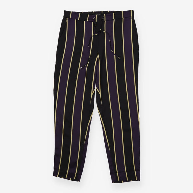 Black Purple Gold Stripe Trousers smart