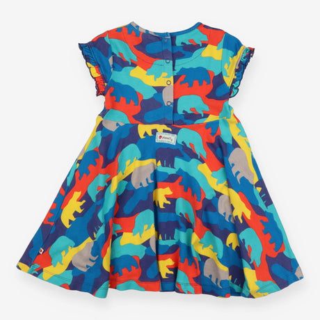 Dress Jersey Short Sleeve Bright Bear Print
