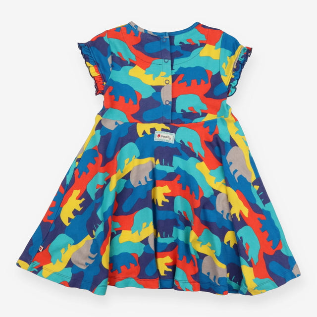 Dress Jersey Short Sleeve Bright Bear Print