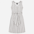 Striped Sleeveless V-Neck Maternity Dress Viscose 
