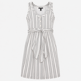 Striped Sleeveless V-Neck Maternity Dress Viscose 