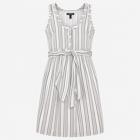Striped Sleeveless V-Neck Maternity Dress Viscose 