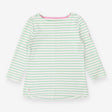 Joules Green Stripe Long Sleeve Top – 100% Cotton 