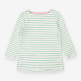 Joules Green Stripe Long Sleeve Top – 100% Cotton 