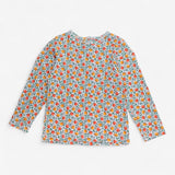 Pinafore dress and t-shirt orange with hedgehogs