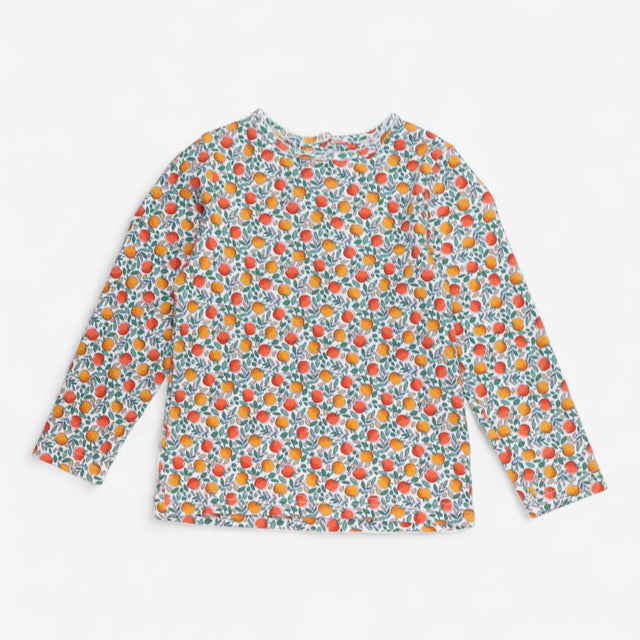 Pinafore dress and t-shirt orange with hedgehogs