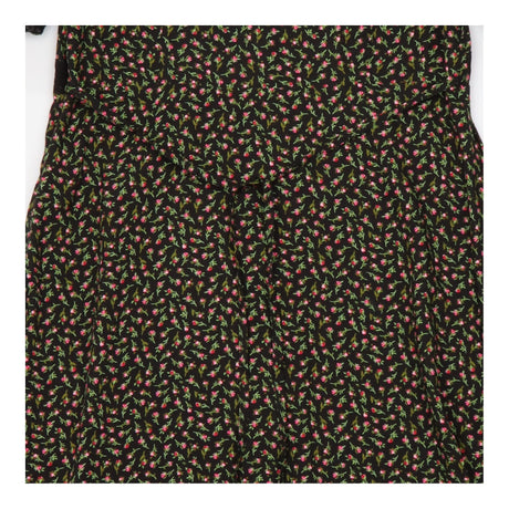 Midi Dress Black Ditsy Floral Lace Detail