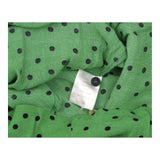 Grass Green Black Polka Dot Rayon Viscose Peter Pa