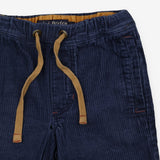 Navy Cord Jeans with Drawstring