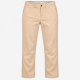 Trousers Chino Straight Leg Beige Cotton Stretch