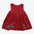 Pink Cord Pinafore with Bunnies 