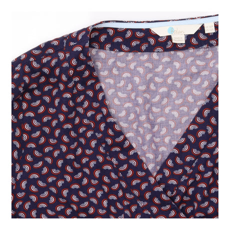 Rainbow Wrap Top Navy Long Sleeve