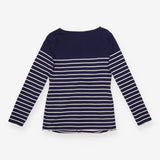 Navy White Stripe Long Sleeve Maternity & Nursing 