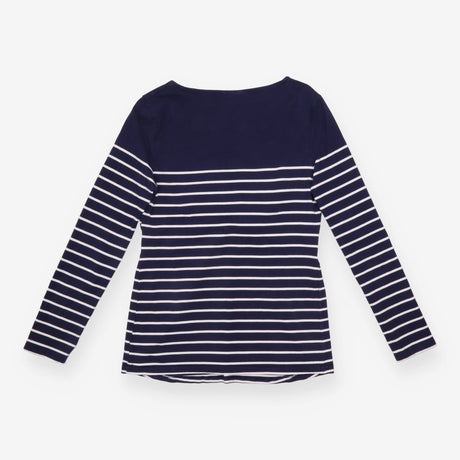 Navy White Stripe Long Sleeve Maternity & Nursing 