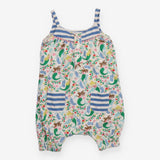 Romper Jersey mermaids stripe pockets straps