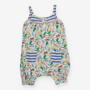 Romper Jersey mermaids stripe pockets straps