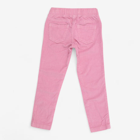 Cord pink pull up trousers